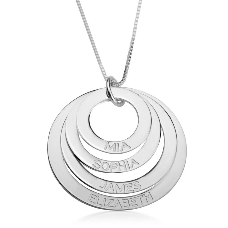Sterling Silver 'Mum' Necklace with Crystal Stone in a Gift Box