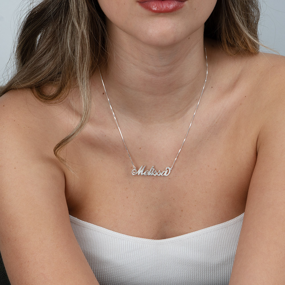 Sparkling Carrie Name Necklace
