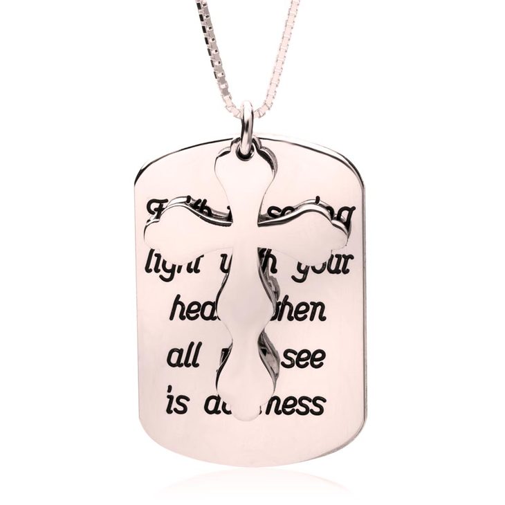 Personalized Prayer Cross Necklace