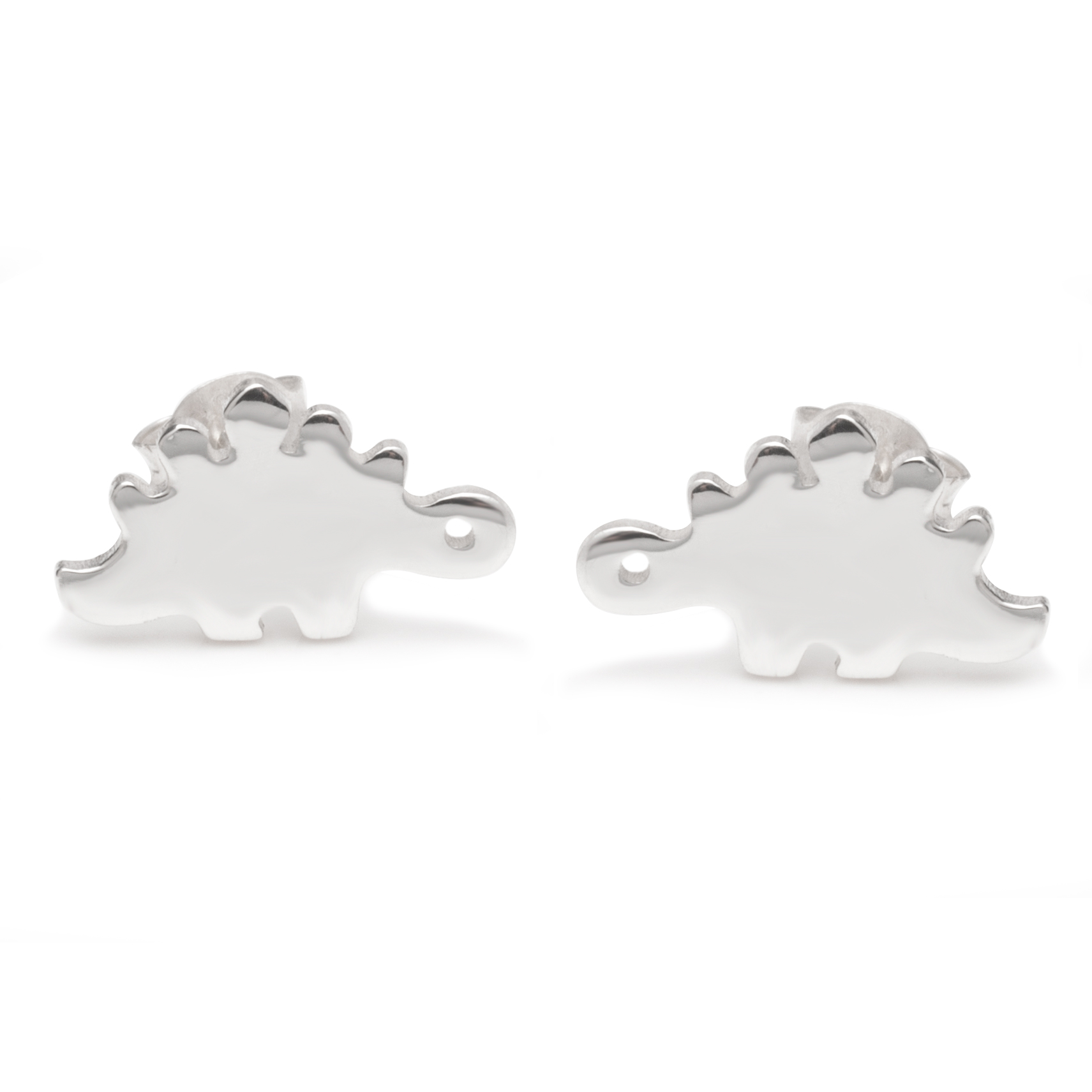 Baby Dinosaur Stud Earrings - Sterling Silver