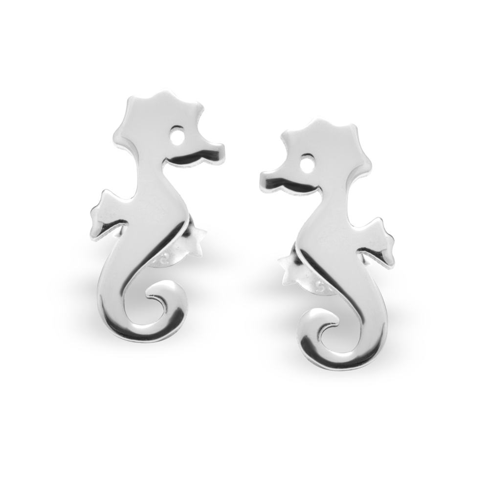 Baby Seahorse Earrings - Sterling Silver
