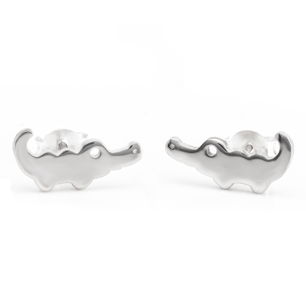 Baby Alligator Earrings - Sterling Silver