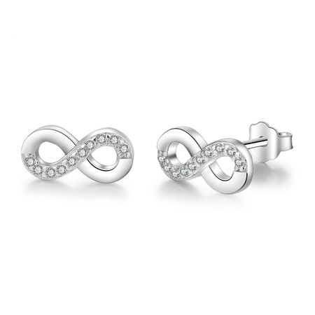 Lot De 6 Paires De Boucles D'oreilles 'infini' - Fermoir à Clous - Neuf Sans Emballage
