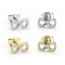 Lot De 6 Boucles D'oreilles 'infini' - Clous, Sans Marque, Neuves Sans Emballage