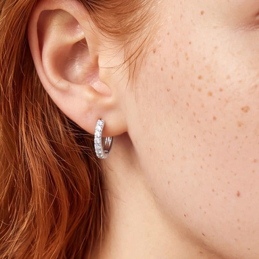 Aretes de Aro con Zirconia Cúbica