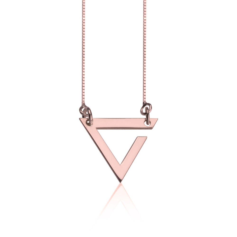 Geometric Triangle Necklace