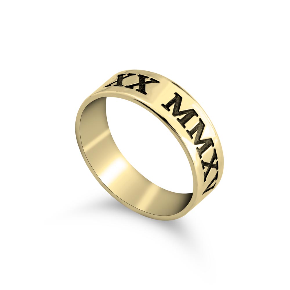 Anillo de Números Romano Personalizado