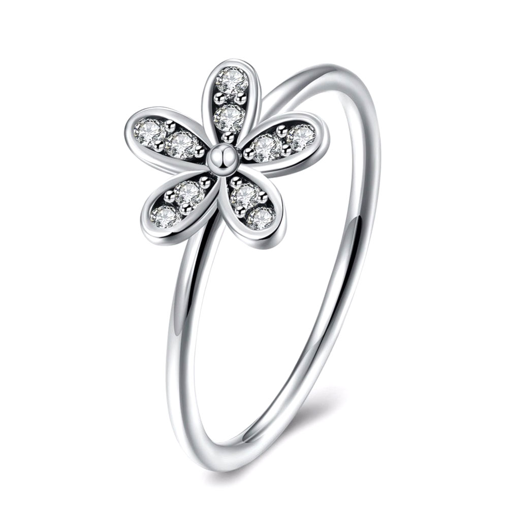 Anillo de Flor con Zirconia 