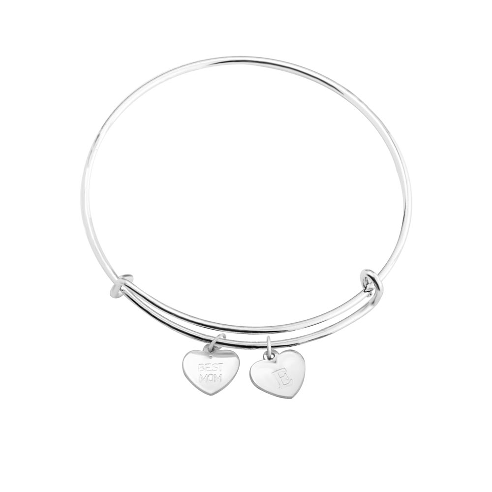 Pulsera Bangle de Corazones