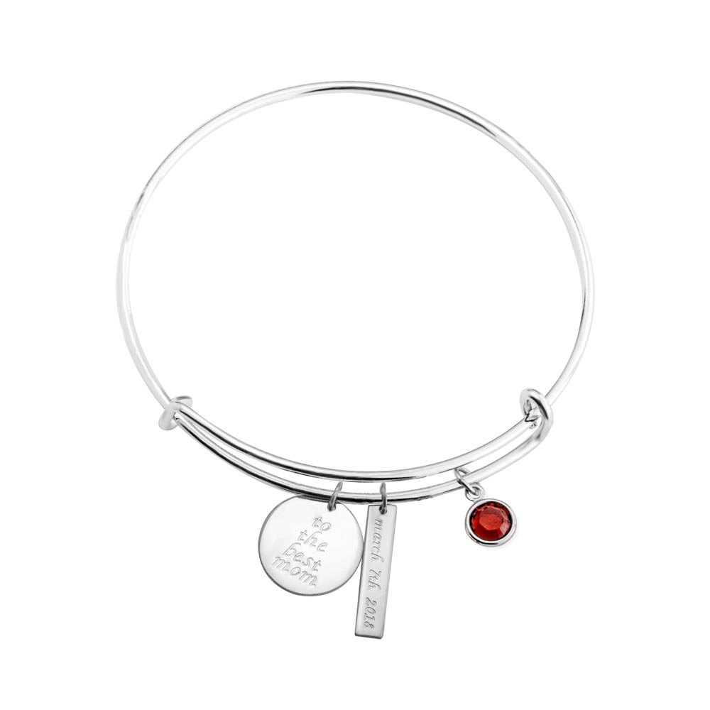 Pulsera Bangle Grabada