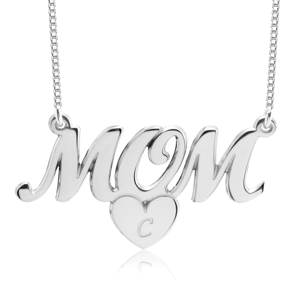 Collar de Mamá con Iniciales en Corazón