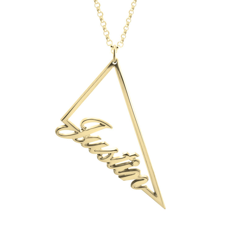 Triangle Name Necklace