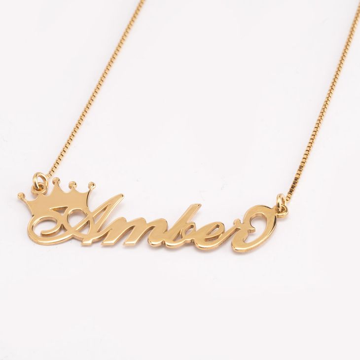 Custom Crown Name Necklace information