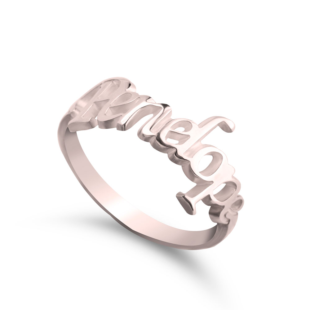 Personalized Name Ring - Rose Gold Plating
