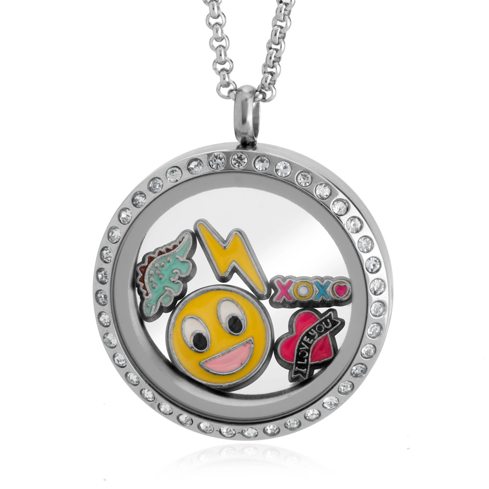 Medallón Flotante Plateado