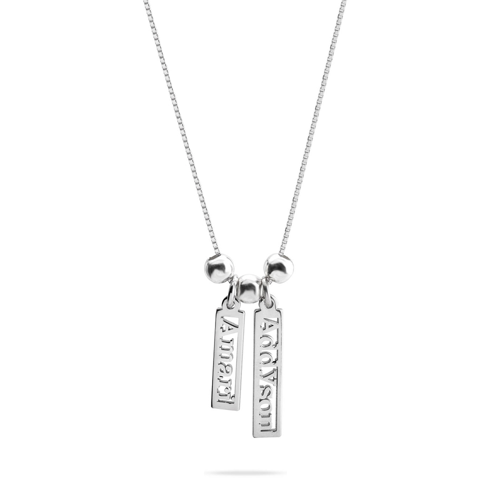 Vertical Multiple Name Necklace