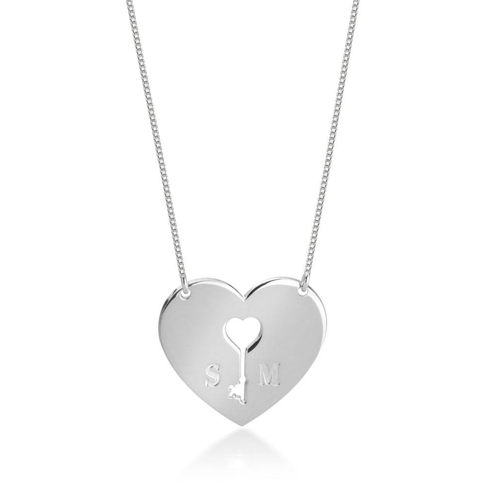 Collar de Corazón con Llave