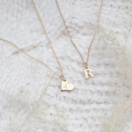 Heart Initial Necklace