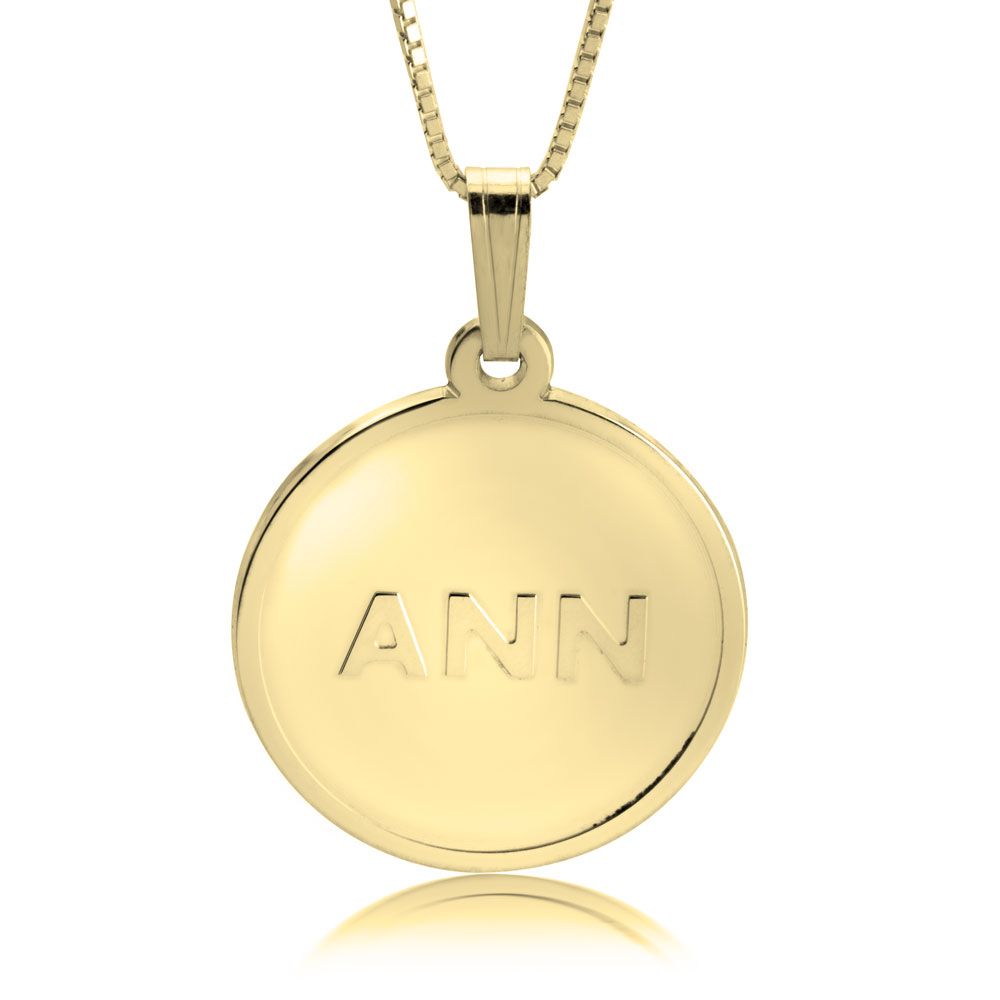 Delicate Initial Disc Necklace