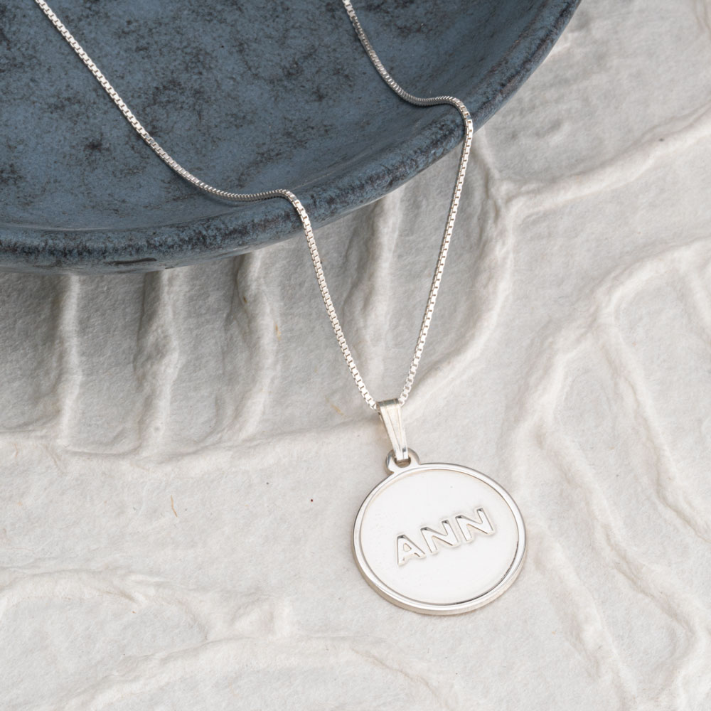 Delicate Initial Disc Necklace