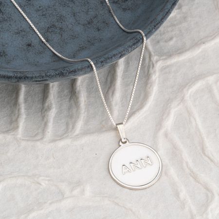 Delicate Initial Disc Necklace