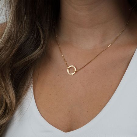 Personalized Circle Pendant Necklace