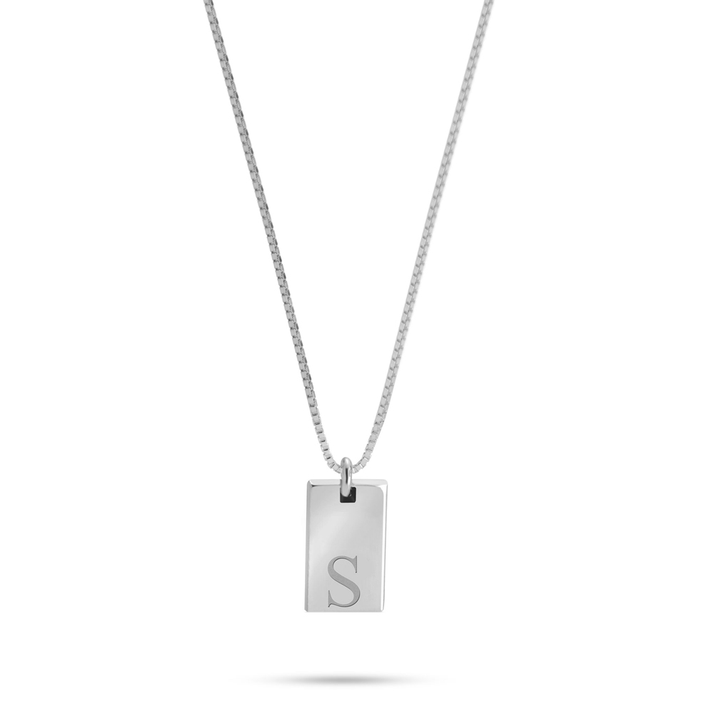 Small Bar Initial Necklace For Her