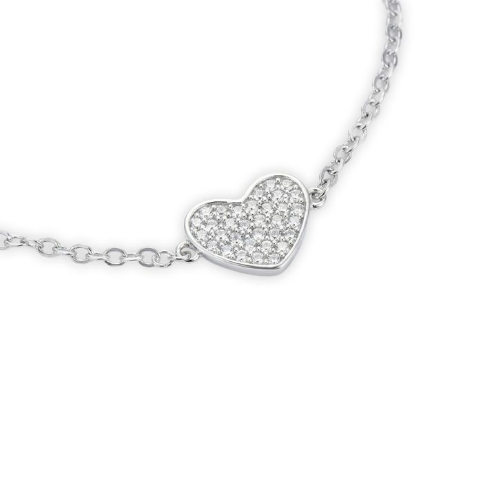 Cubic Zirconia Heart Bracelet - Picture 2