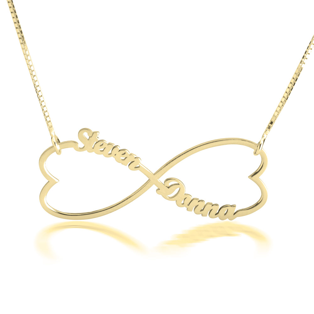 Collar de Doble Corazón Infinito