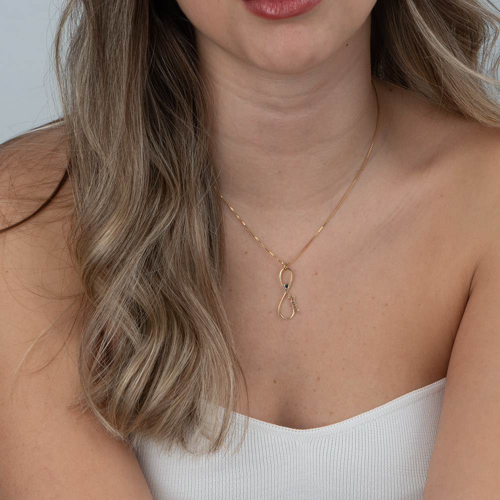 Infinity Birthstone Necklace