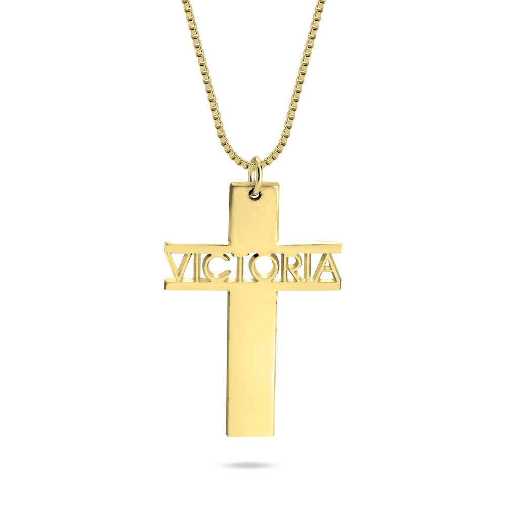 Cross Necklace Name