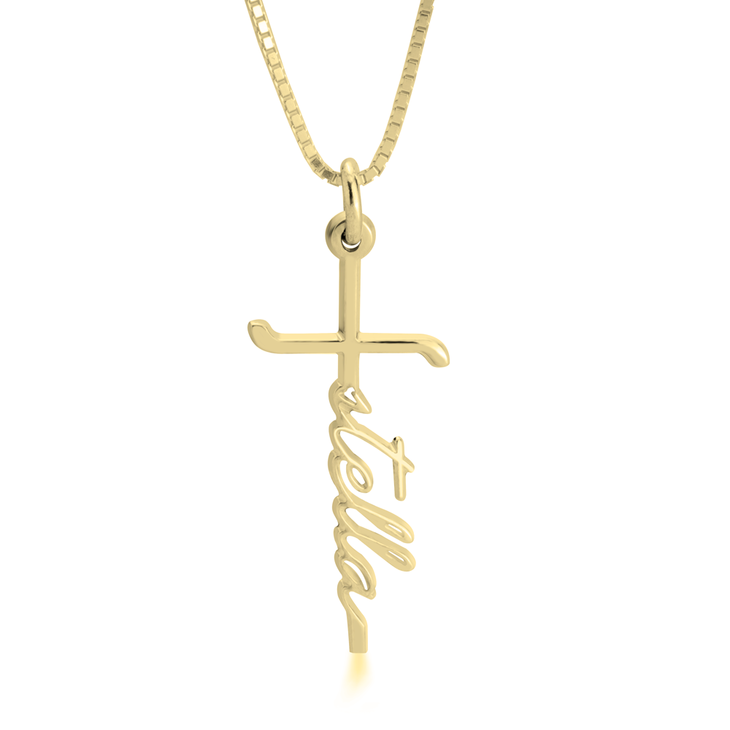 Cross Name Necklace