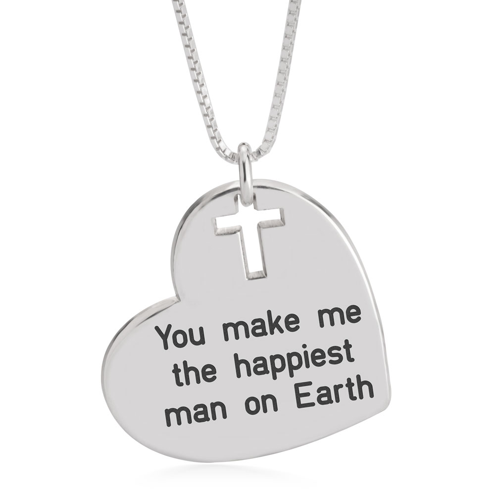 Collar Corazón con Cruz