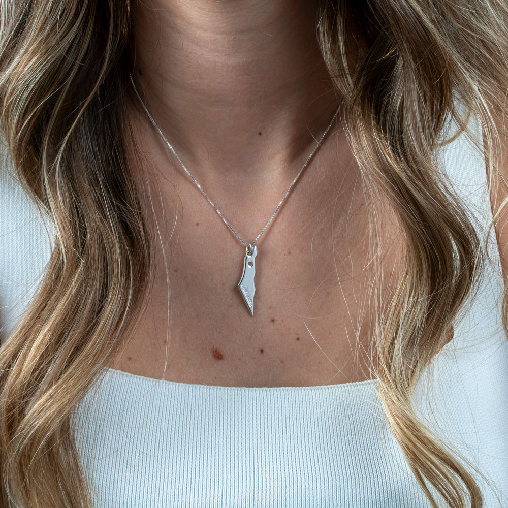 Israel Map Necklace