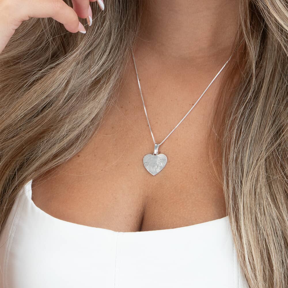 Collar Huella Digital de Corazón