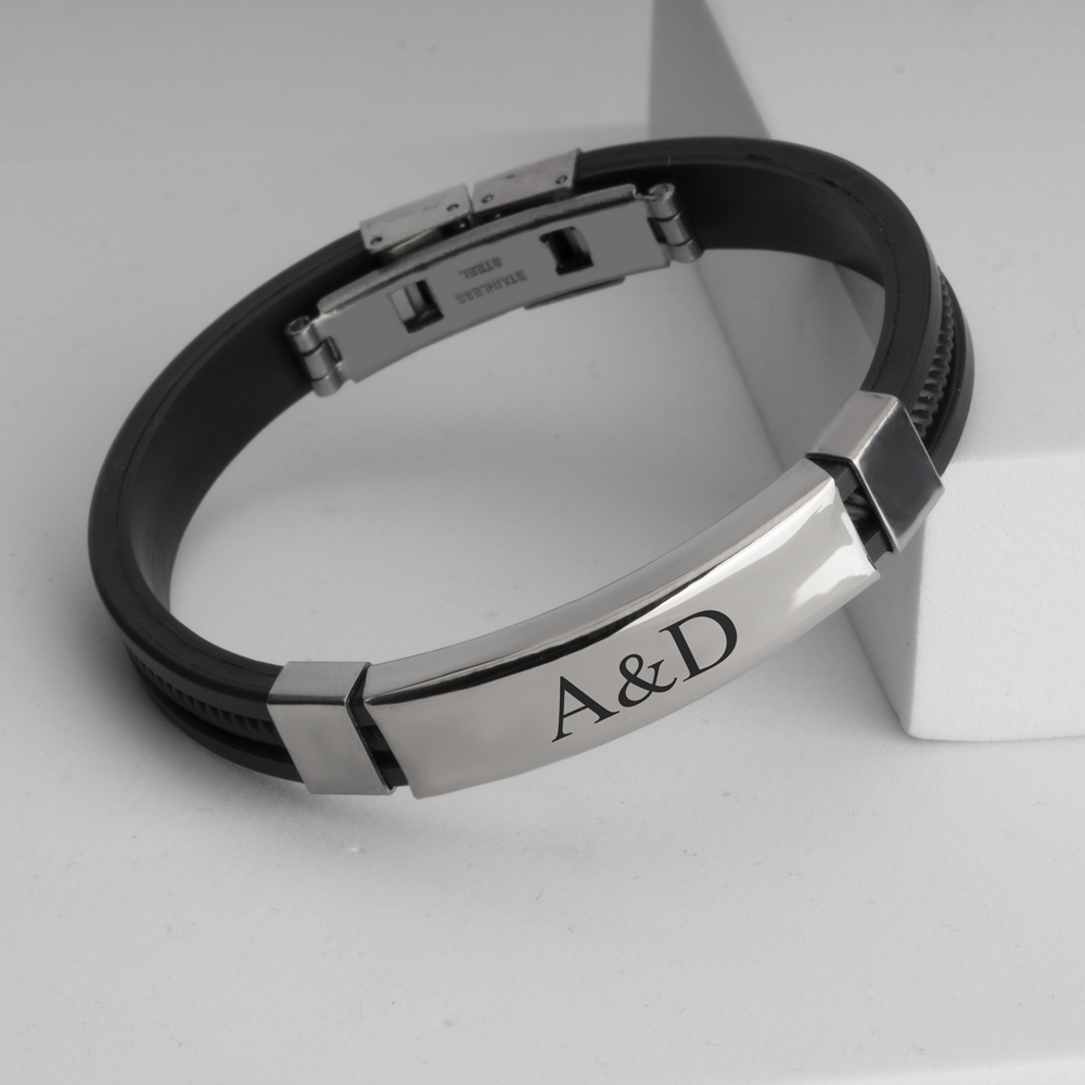 Initial bracelet for men