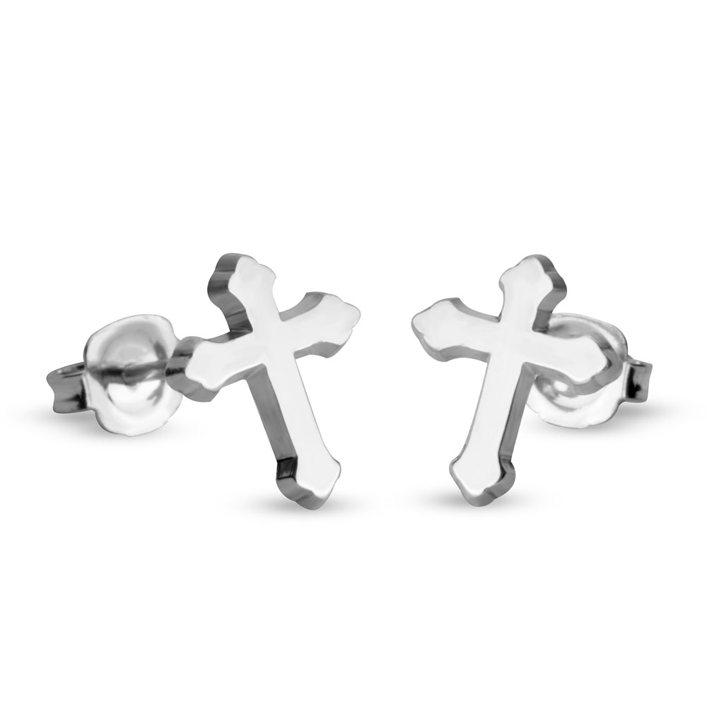 Aretes Pequeños de Cruz Gótica