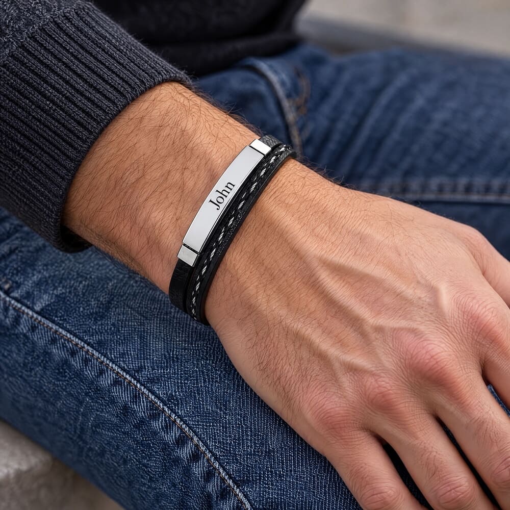Pulsera Grabada para Caballero