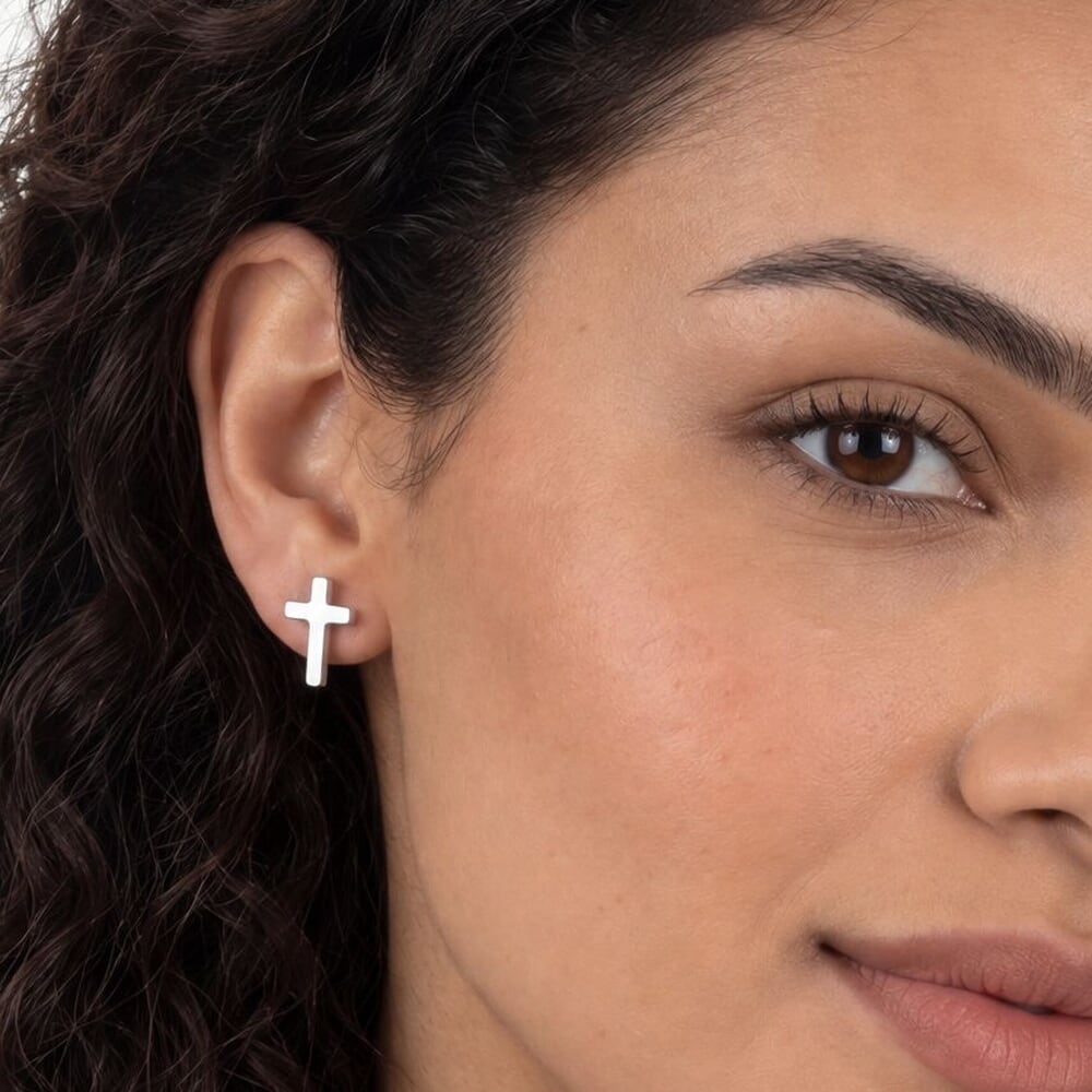 Aretes Pequeños de Cruz
