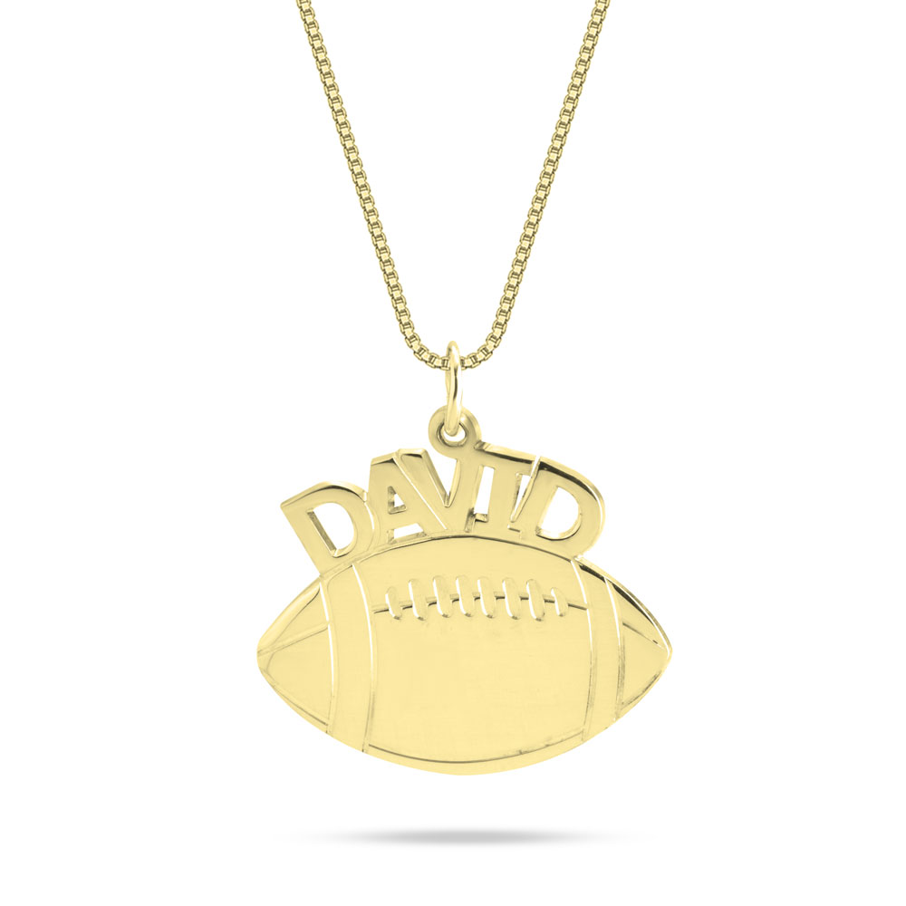 Football Name Necklace