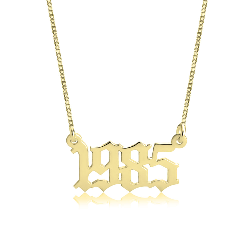 Collar con Números Estilo Inglés Antiguo