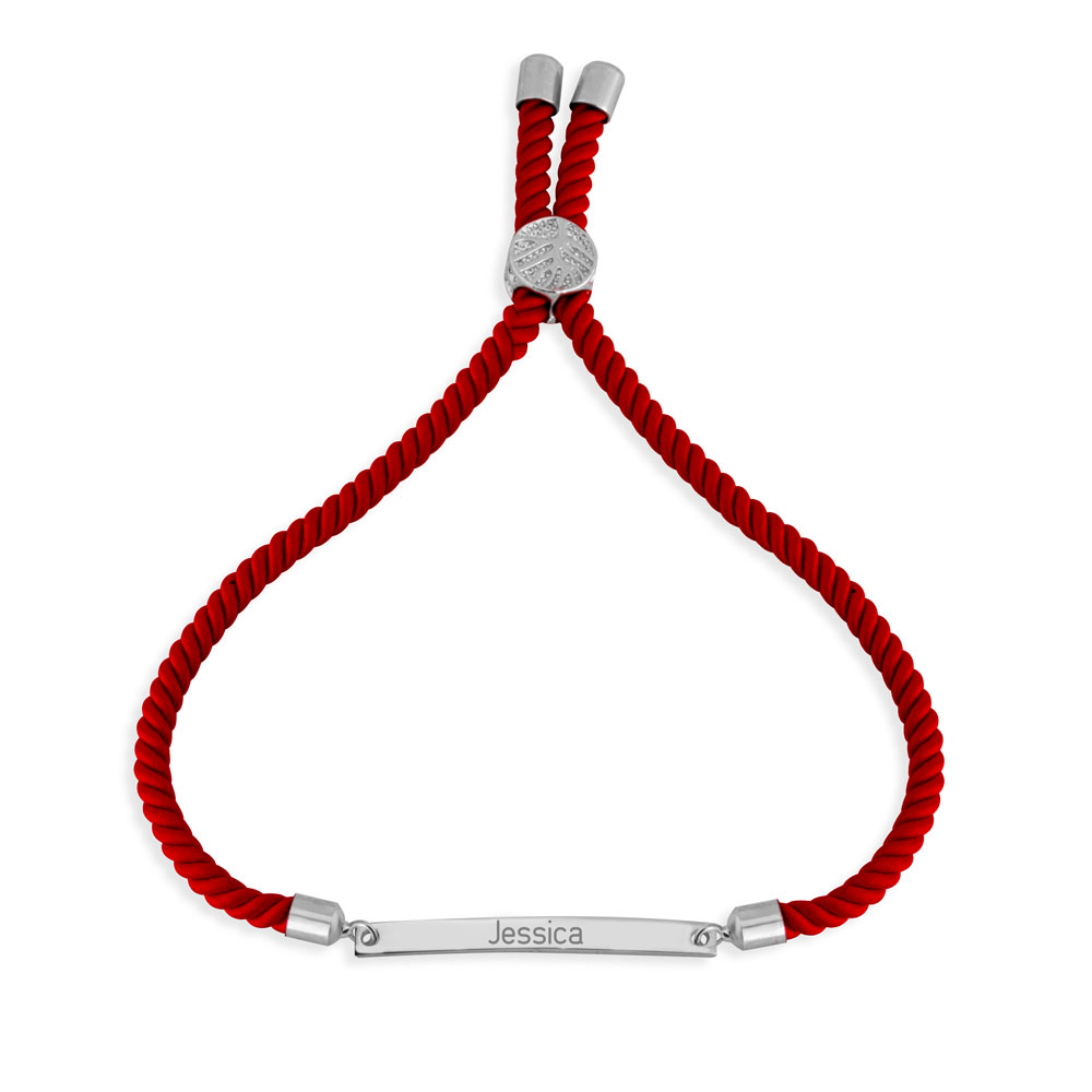 Pulsera de Barra con Cordón 