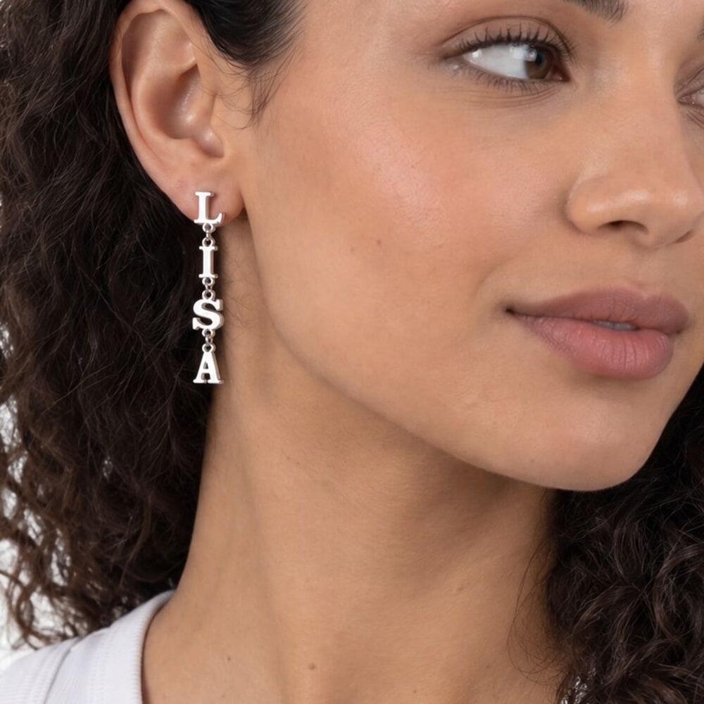 Aretes Colgantes con Nombre 