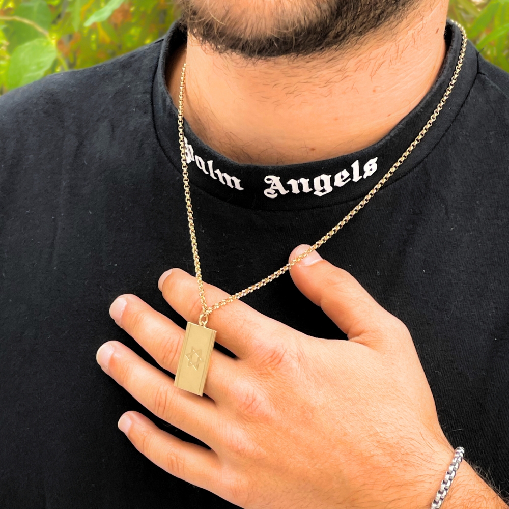 Israel Flag Necklace
