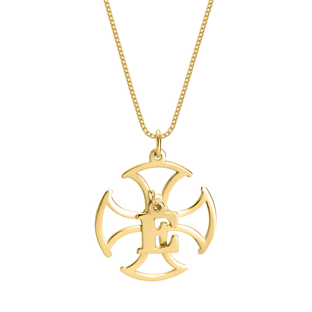 Personalised Canterbury Cross Necklace