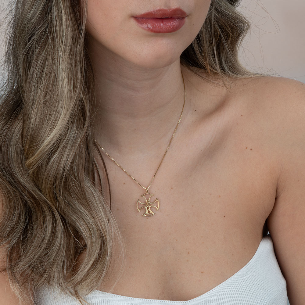 Personalised Canterbury Cross Necklace