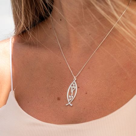 Ichthus Hebrew Name Necklace