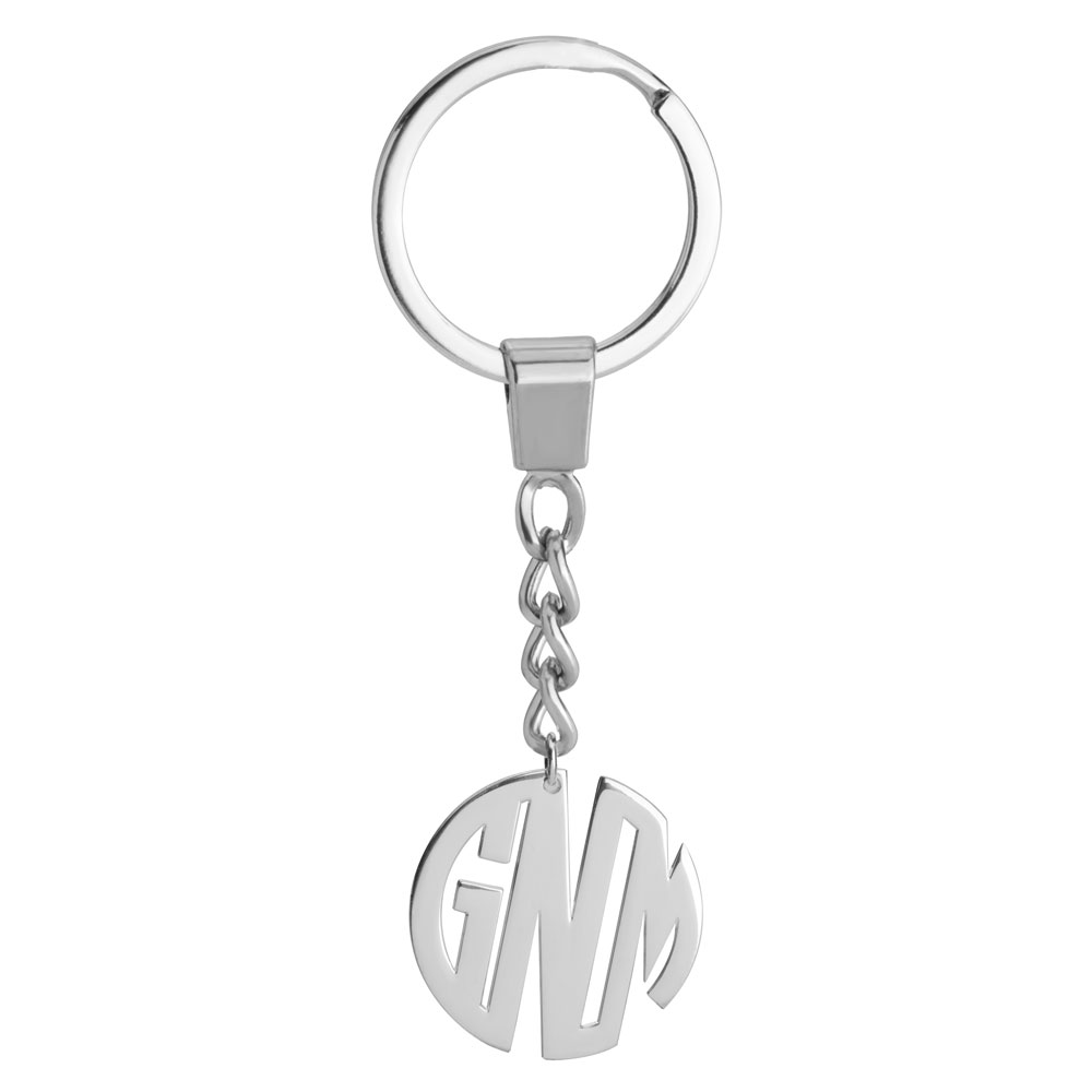 Block Letters Monogram Keychain