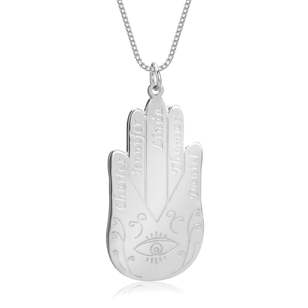 Collar Hamsa con Nombres