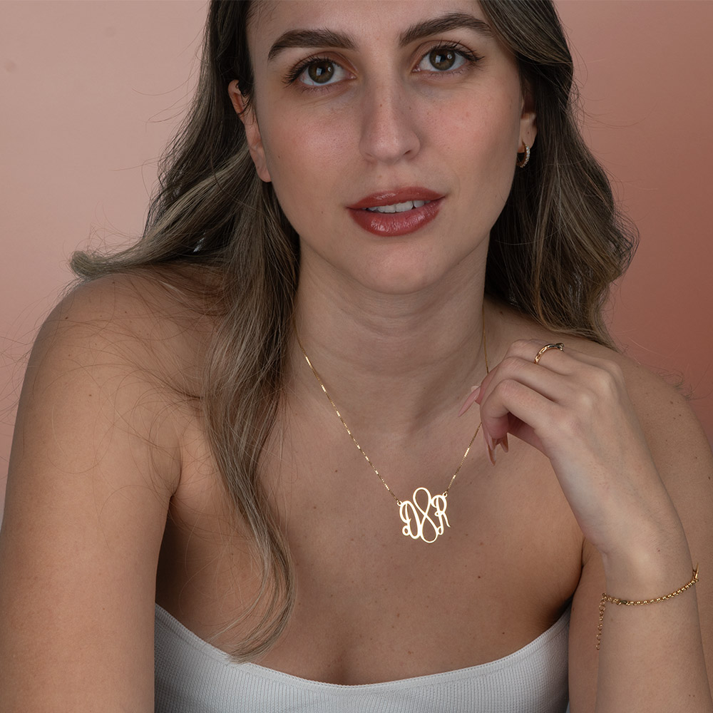 Two Initials Infinity Necklace